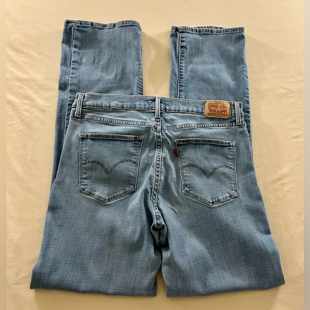 LEVIS WOMENS BLUE JEANS 315 SHAPING BOOTCUT SIZE 32 LONG - Picture 5 of 12